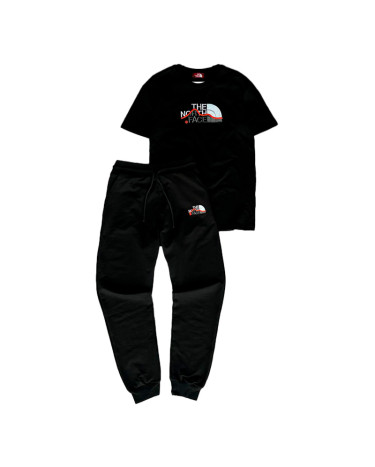 The North Face Wave Black T-shirt and Pants Set NF0A7UBI-777